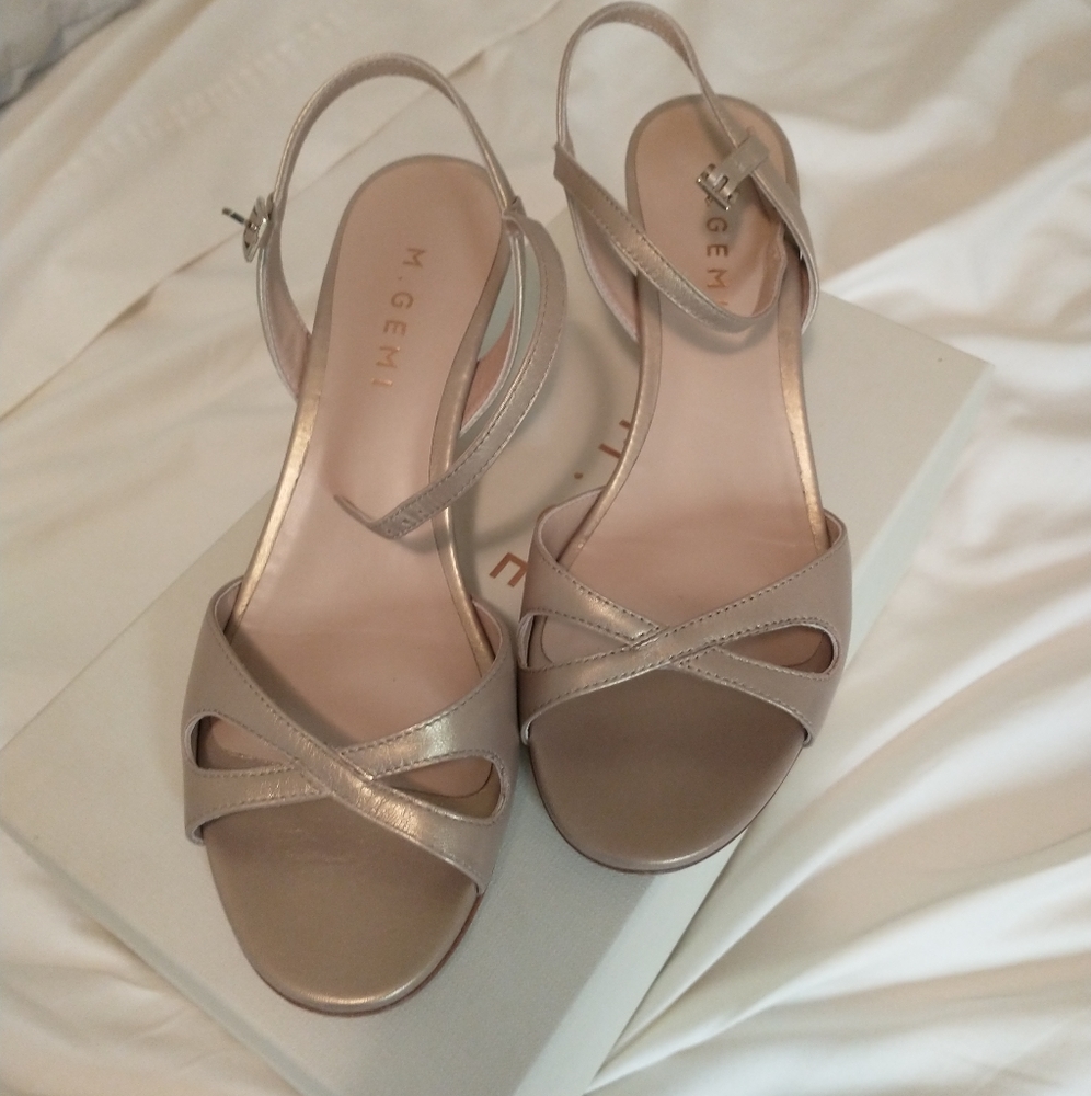 M. Gemi The Cielo kitten heel leather sandals
